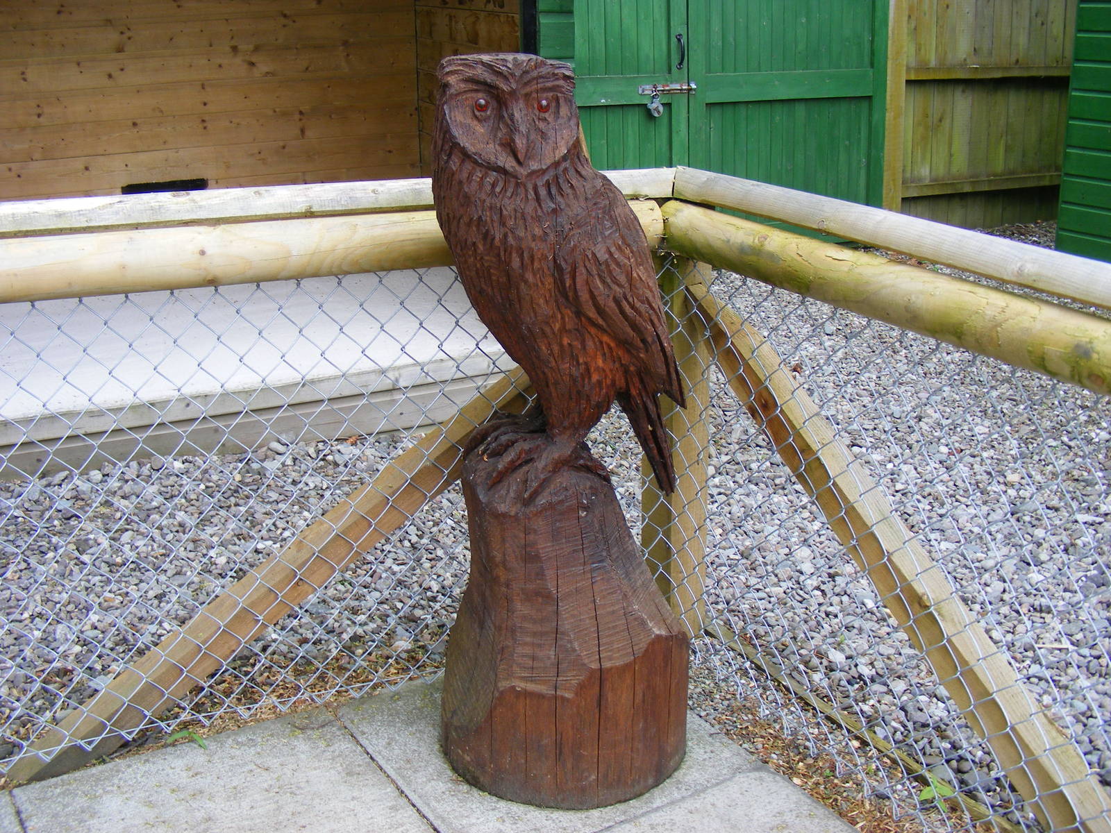 Owl statue at Blair Drummond Safari Park, 19 May 2010