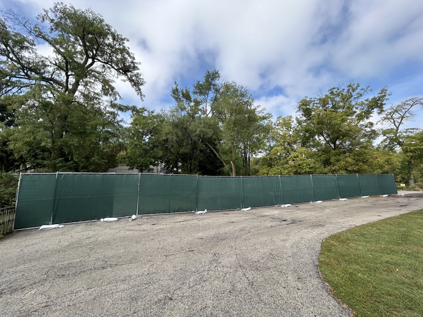 Pachyderm House- construction fence northeast side of the building