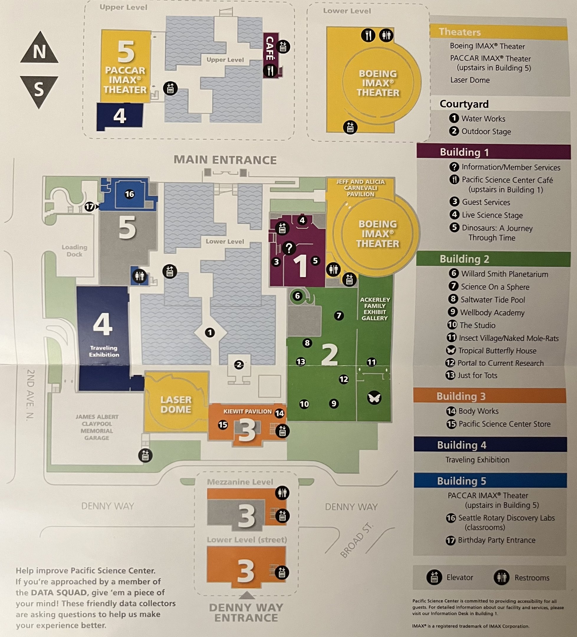 Pacific Science Center Map - 2015
