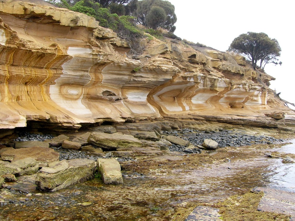 Painted cliffs.  Maria Island, Tasmania