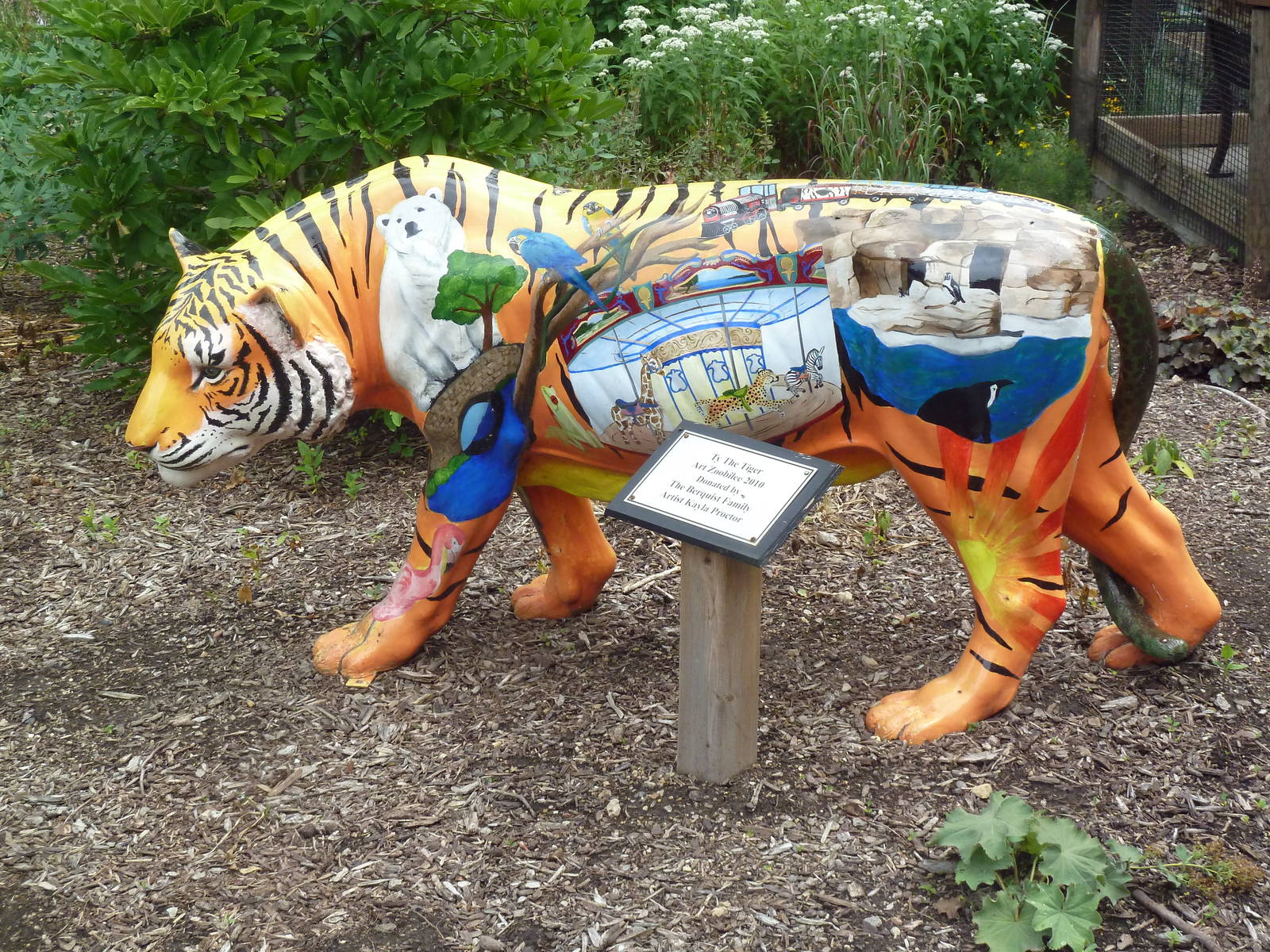Painted Tiger Statue