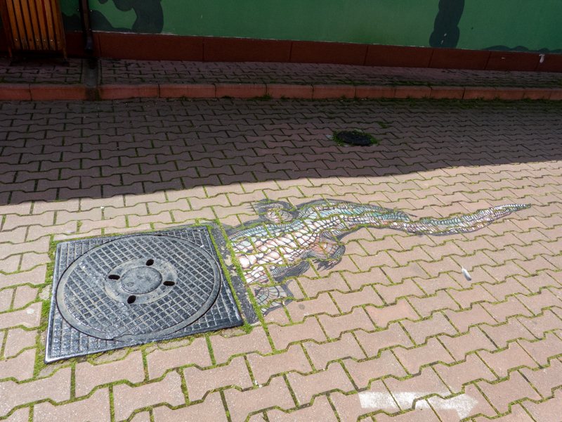 painting in front of A&T house