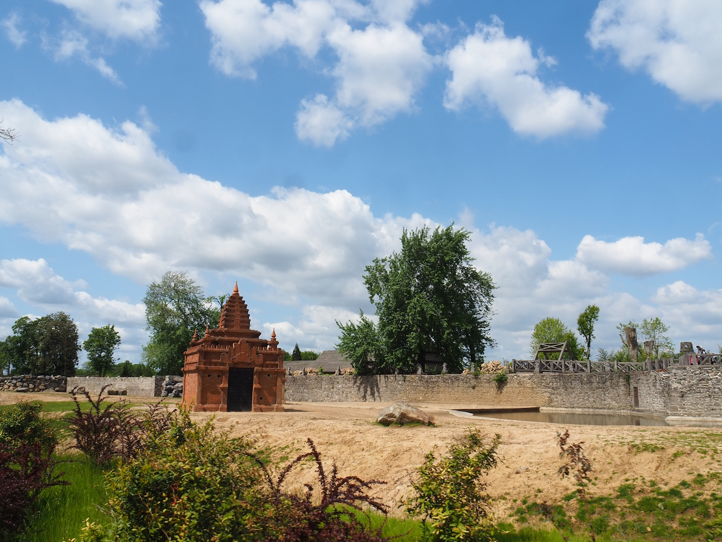 Pairi Daiza Steam Railway ride - First large Asian elephant paddock, 2023-05-16