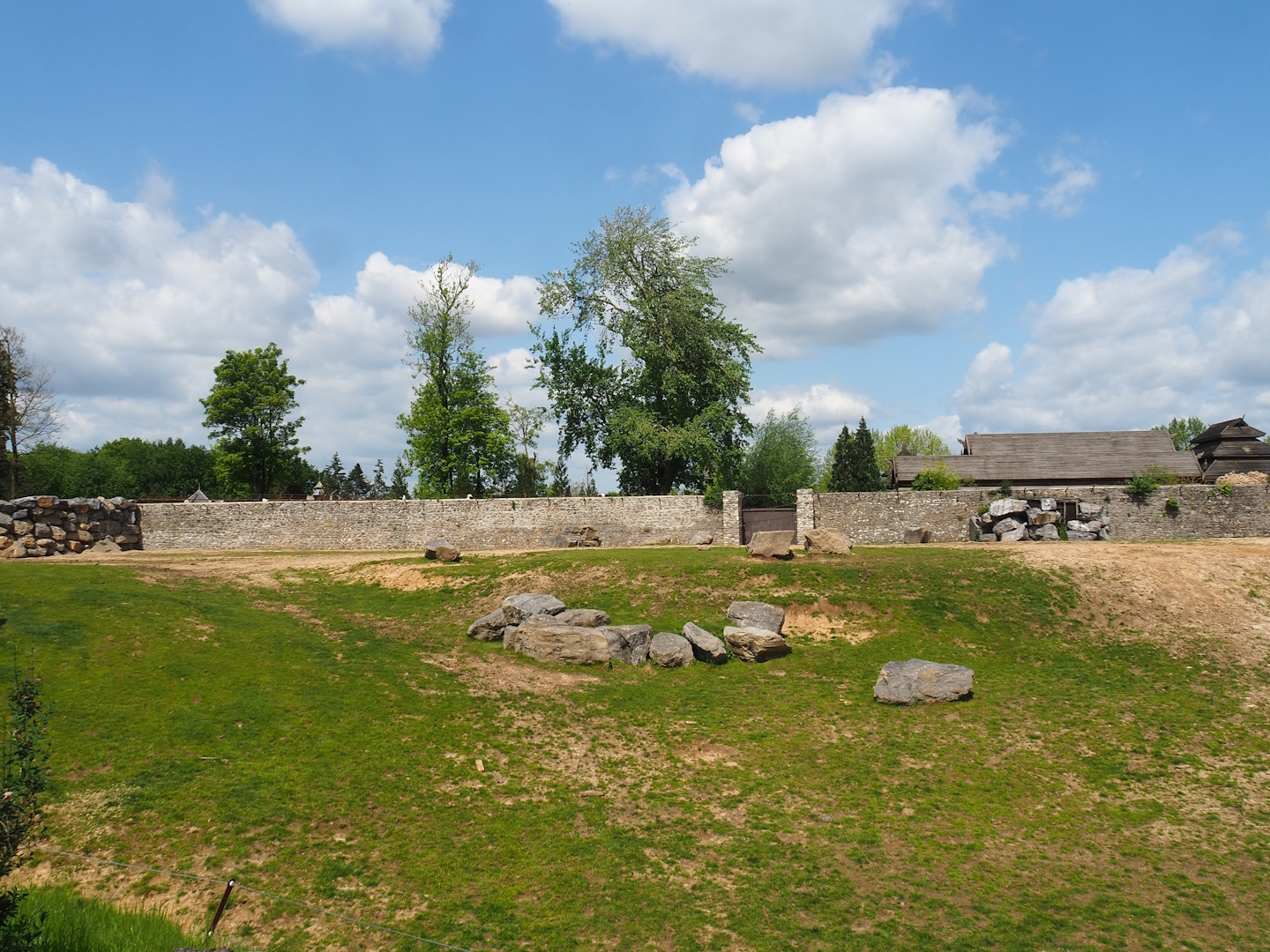 Pairi Daiza Steam Railway ride - First large Asian elephant paddock, 2023-05-16