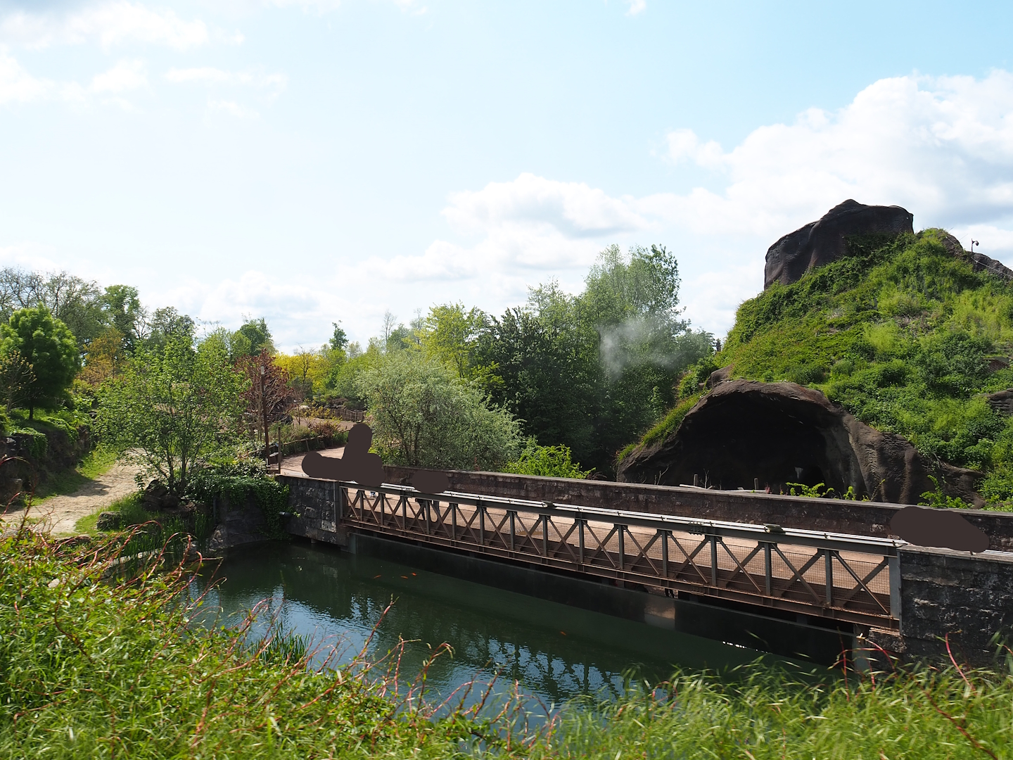 Pairi Daiza Steam Railway ride - Hippopotamus viewing areas and Gorilla volcano, 2023-05-16