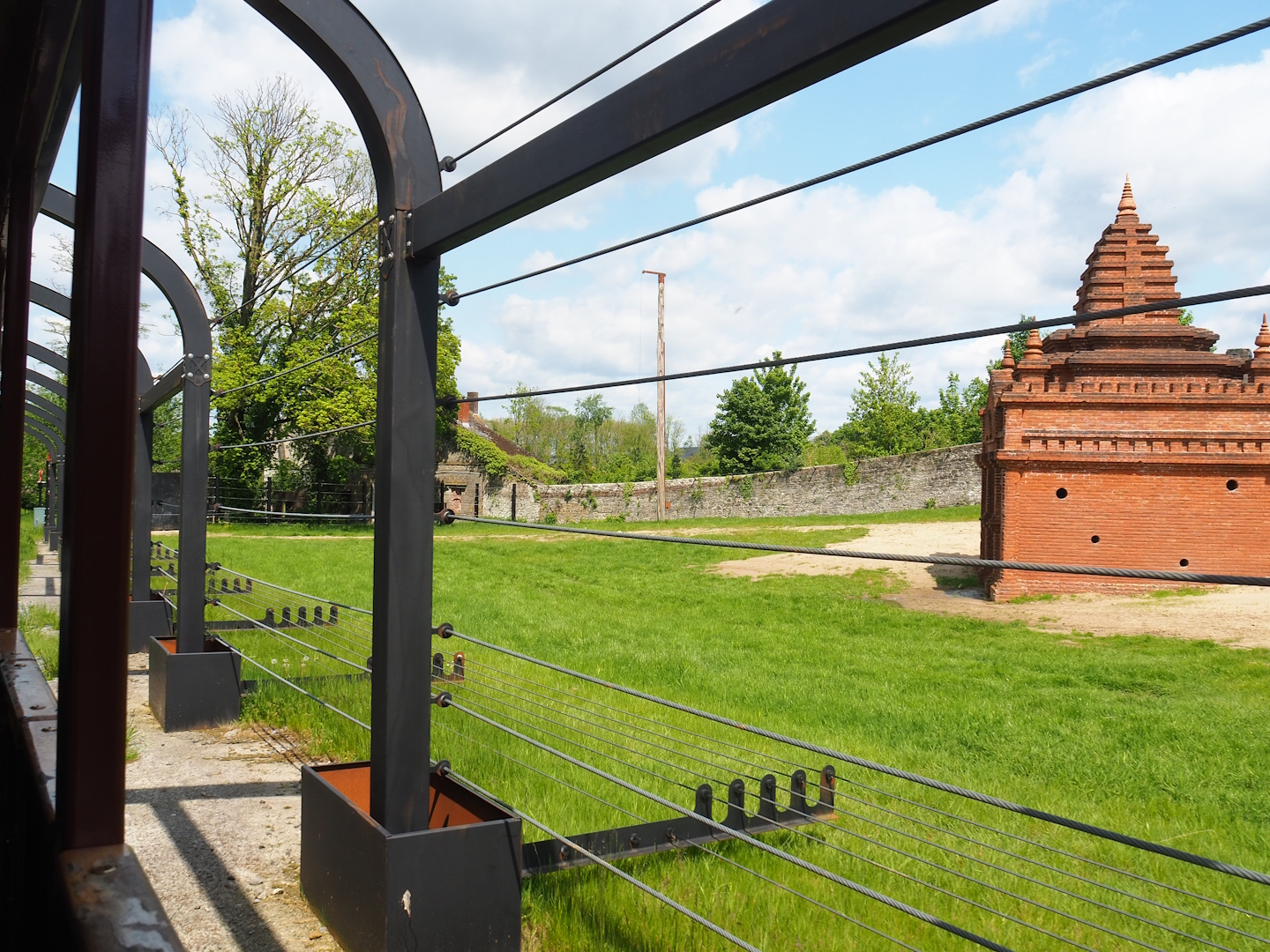 Pairi Daiza Steam Railway ride - Second large Asian elephant paddock, 2023-05-16