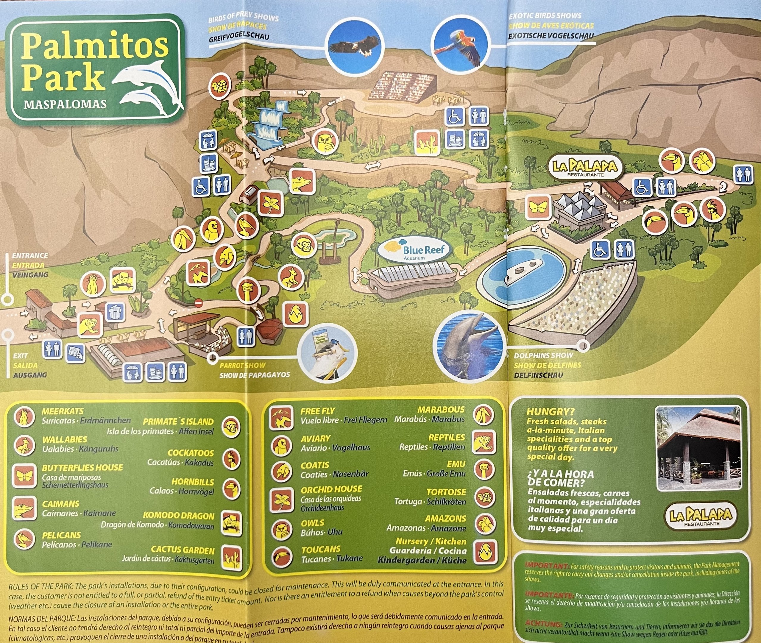 Palmitos Park Zoo Map - undated