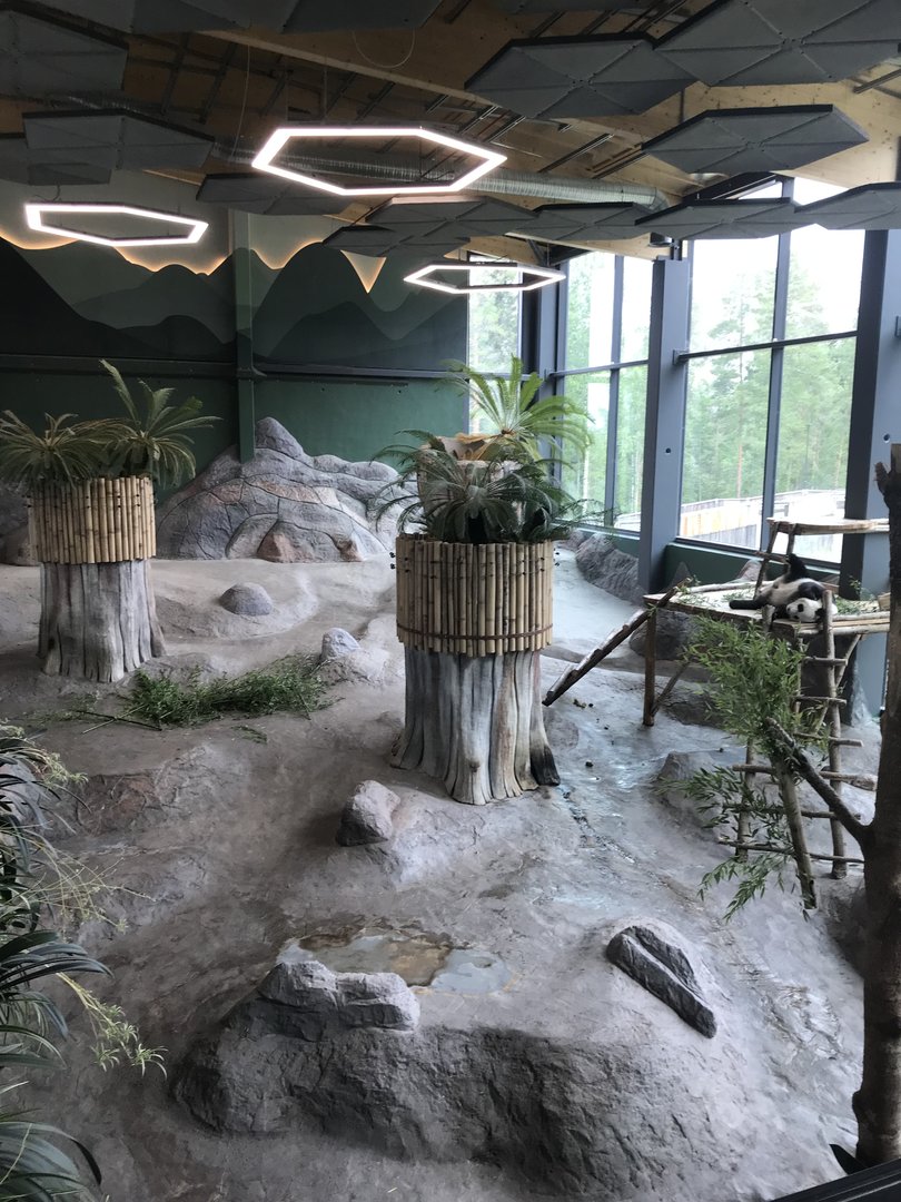 Panda house indoor enclosure