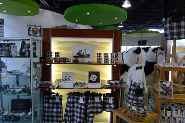 panda themed kilt display