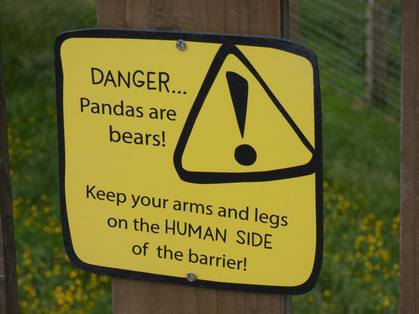 Panda warning signage