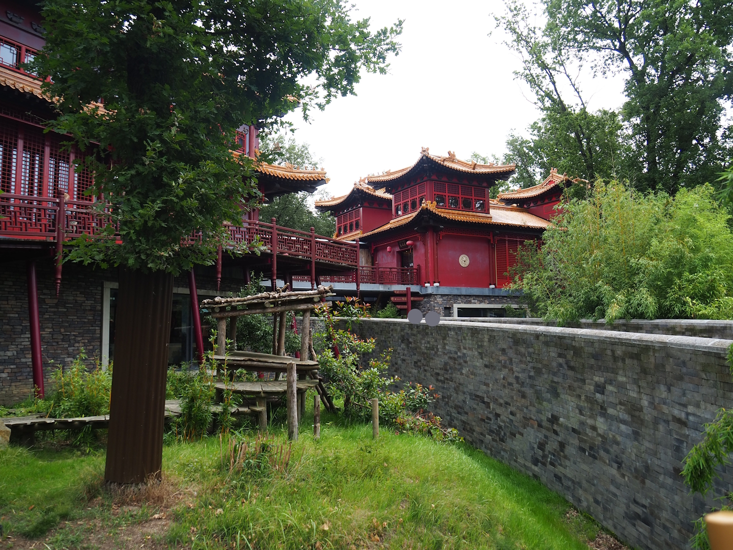 Pandasia - Outdoor exhibit and Restaurant and gift shop buildings, 2023-08-17