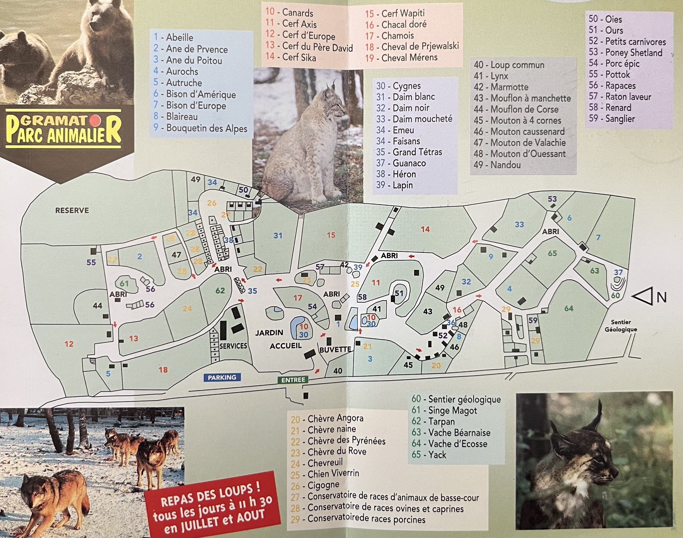 Parc Animalier Gramat Map - undated