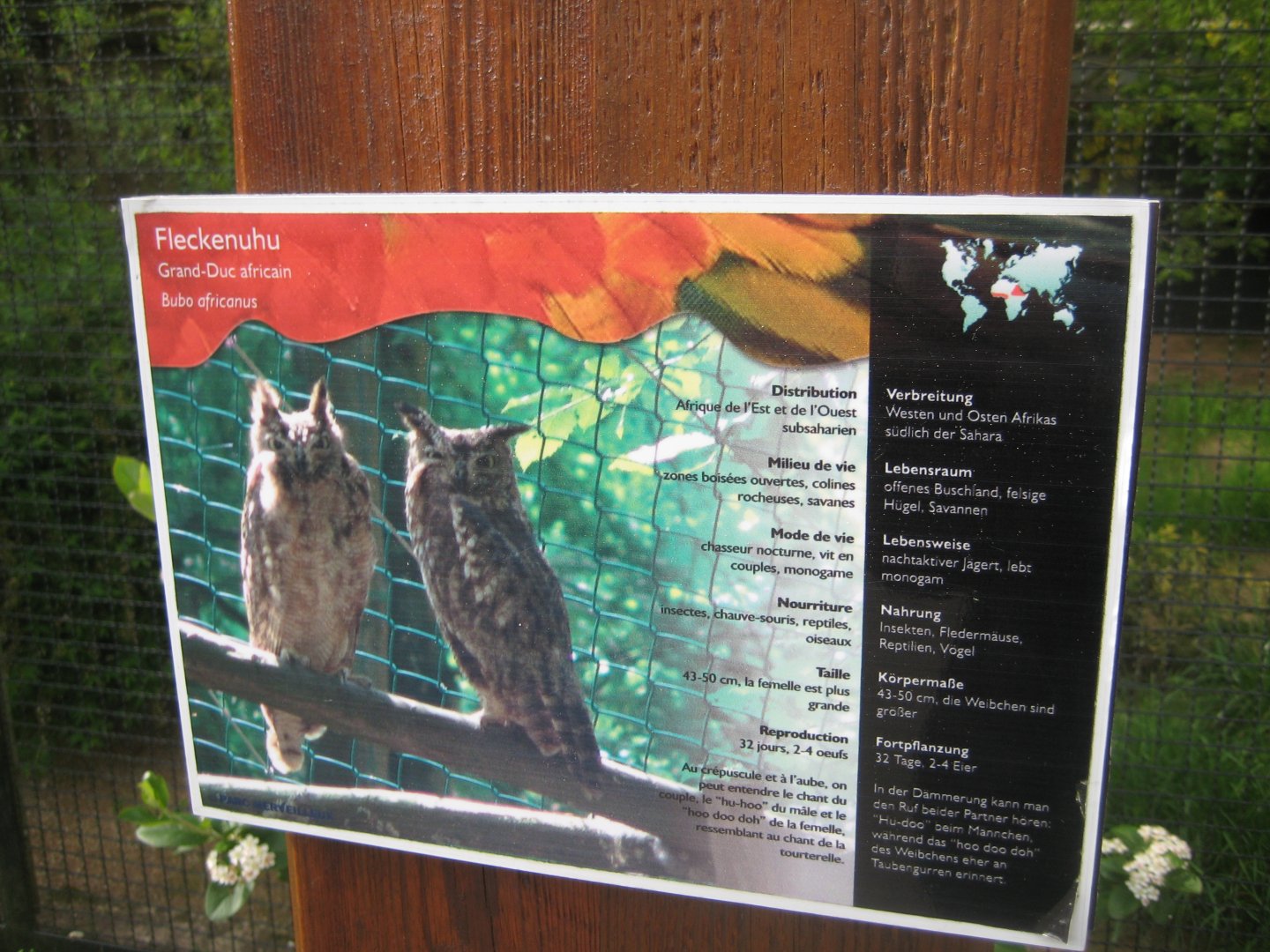 Parc Merveilleux - signage example