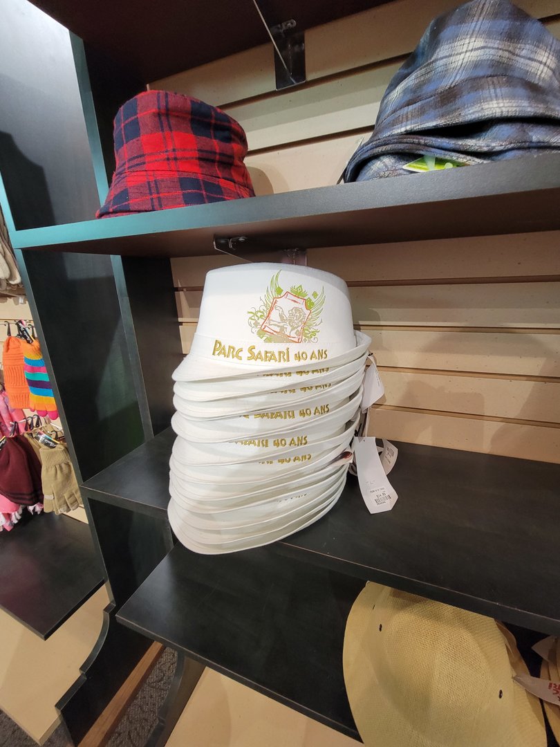 Parc Safari - 40th anniversary fedoras (it's now their 50th anniversary...)
