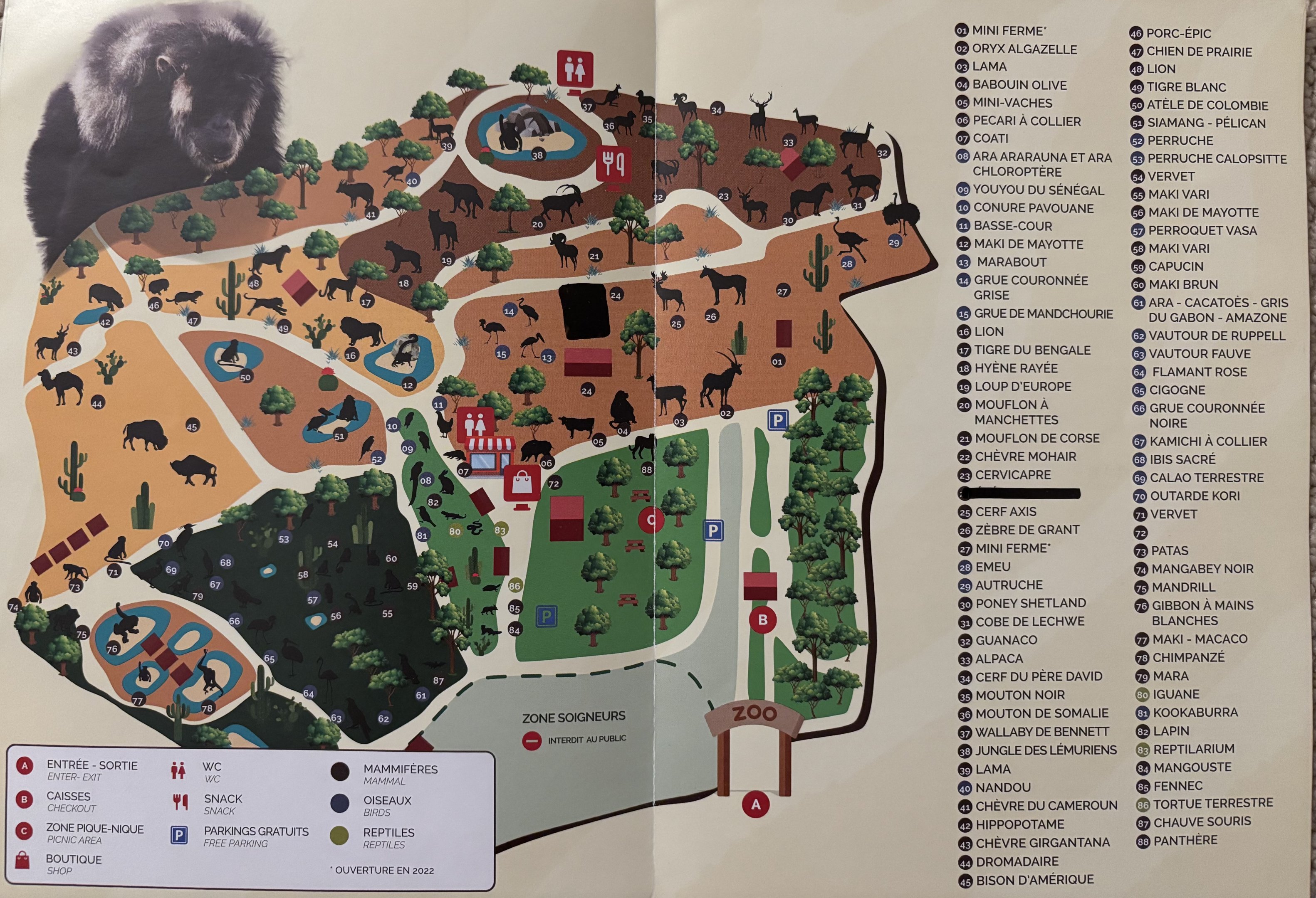 Parc Zoologique de Frejus Map - undated