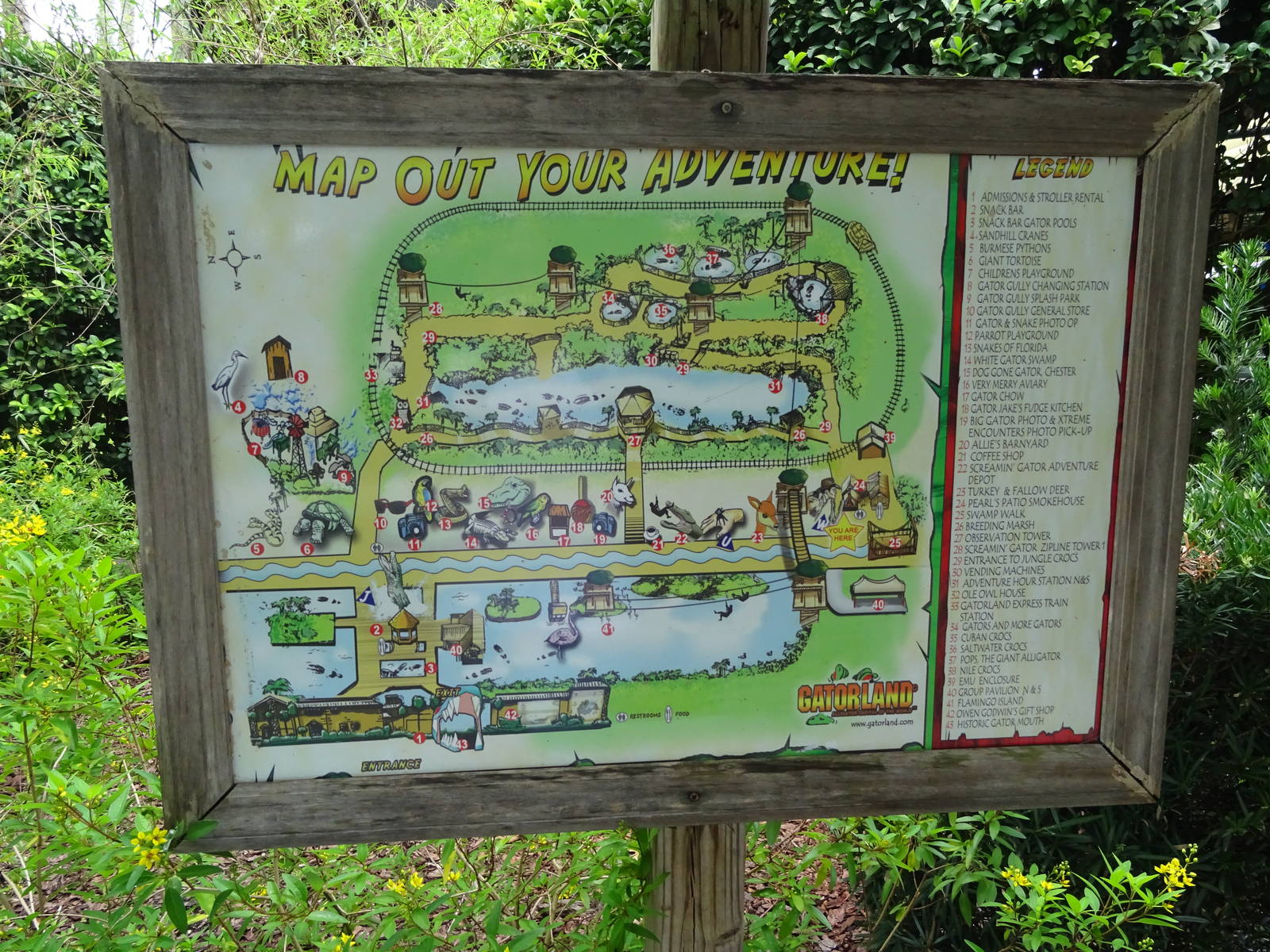 Park Map at Gatorland