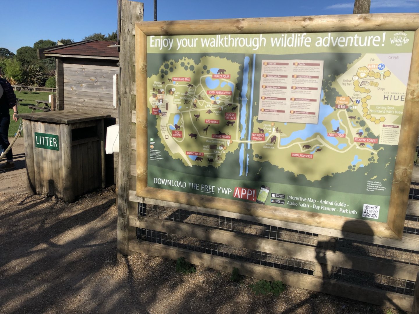 Park Map at Yorkshire Wildlife Park (October 2021)