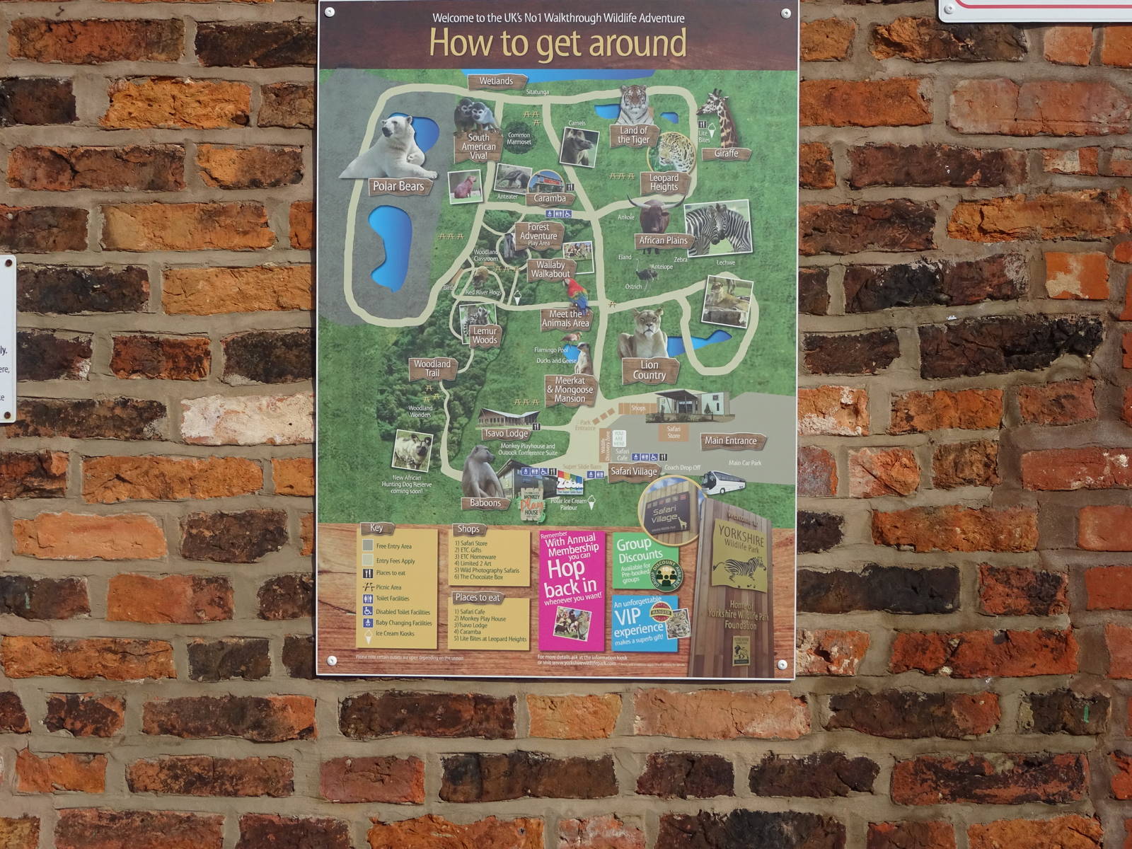 Park Map at Yorkshire Wildlife Park
