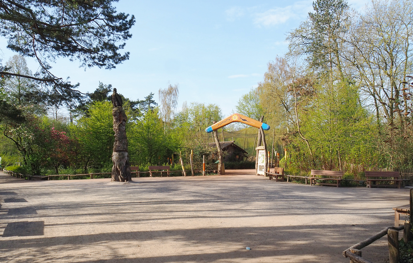 Park view near Przewalsi's horses and Australian section entrance, 2022-04-12