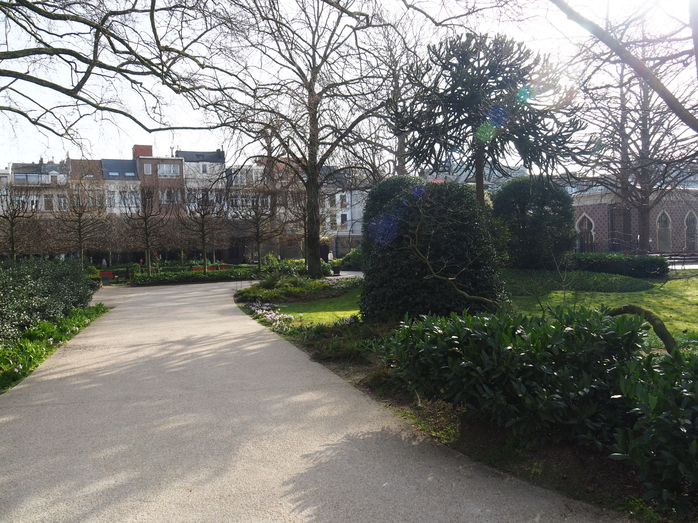 Park view towards the Flemish Garden and the Moorish Temple, 2022-03-16