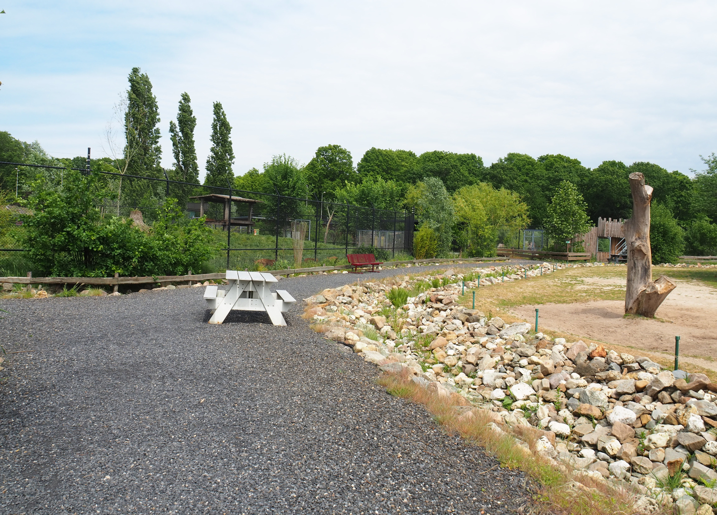 Park viewing with parts of Bactrian camel paddock and Dhole exhibit, 2022-05-17