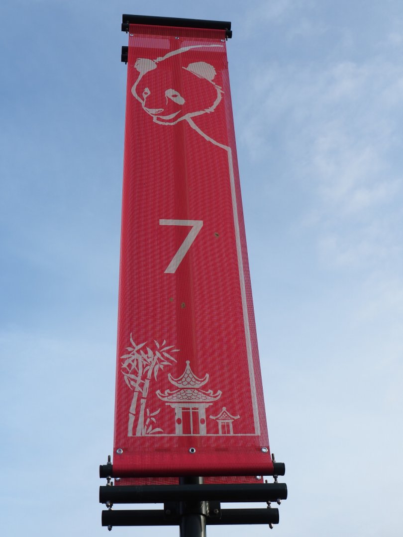 Parking lot section indicator sign, 2019-10-04