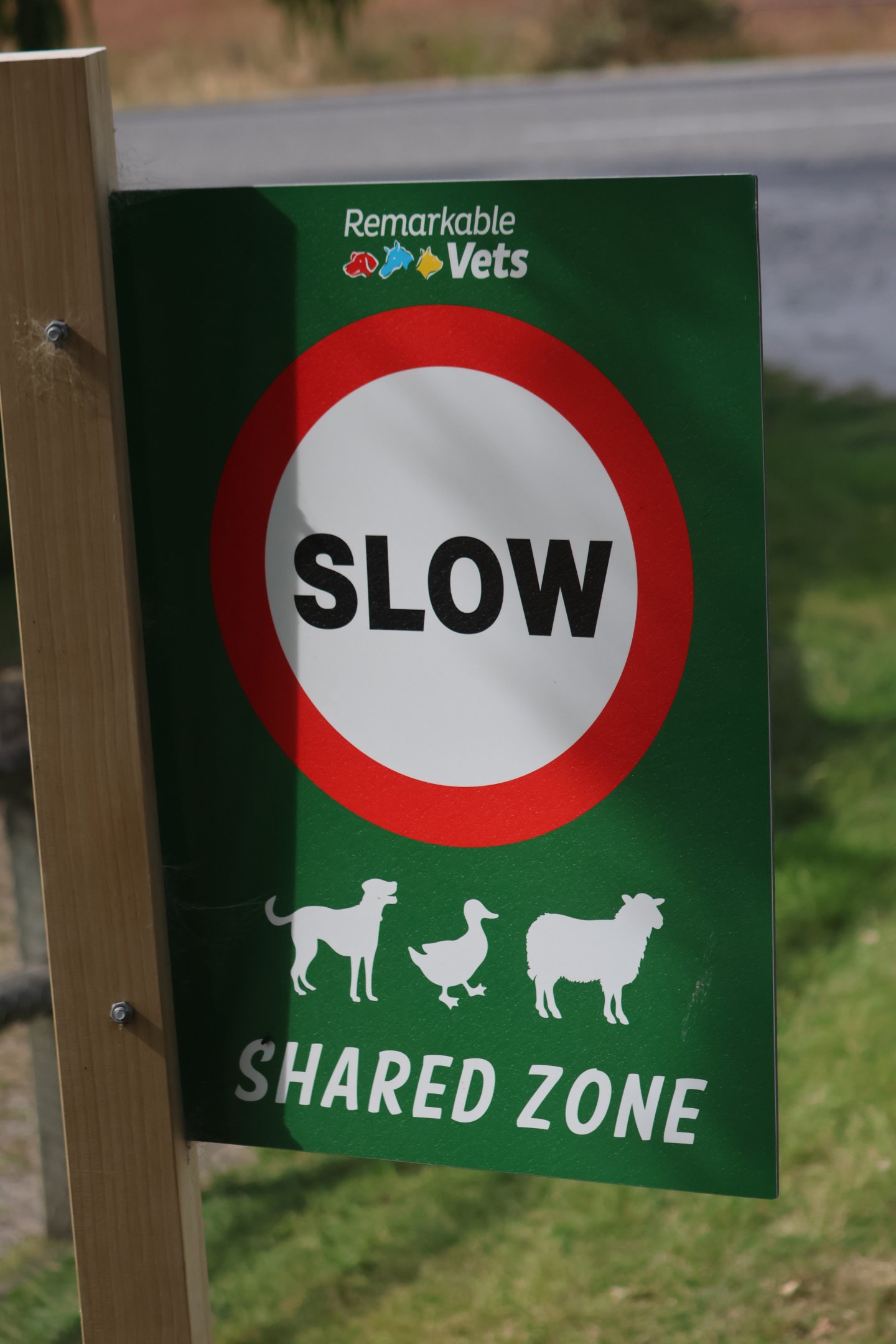 Parking signage, petting zoo at Remarkable Vets Arrowtown