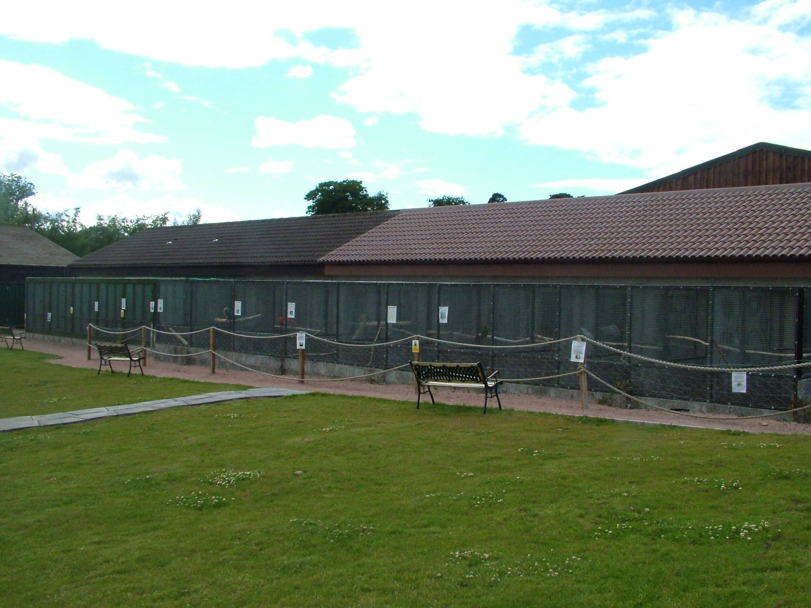 Parrot and Callitrichid enclosures at Fife Animal Park 2008