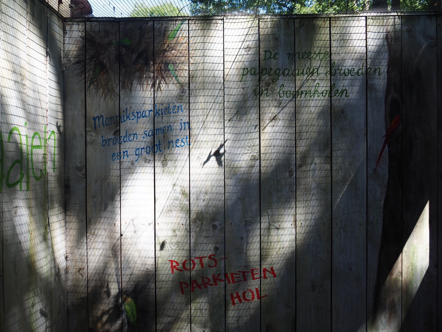 Parrot nesting mural