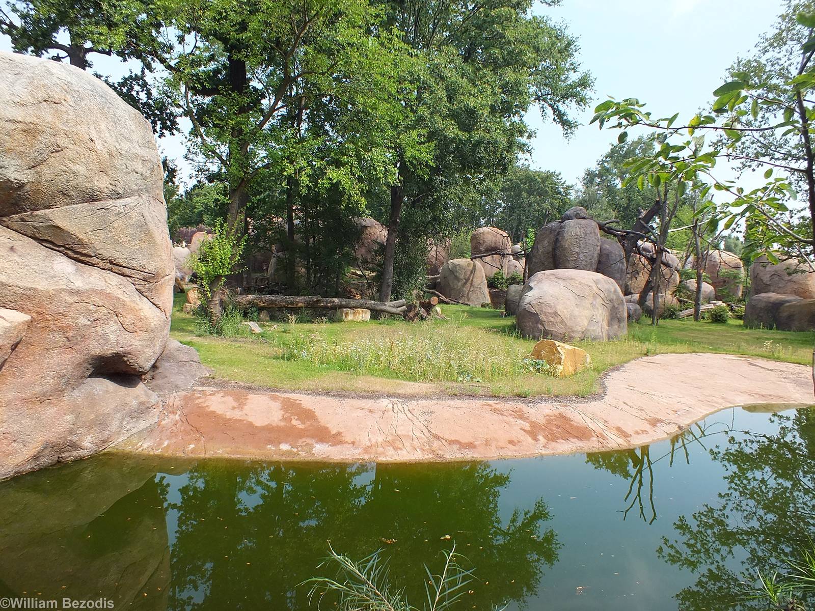 Part of 'Kiwara Kopje' - enclosure for Black Rhinos, Cheetahs and Patas Mon