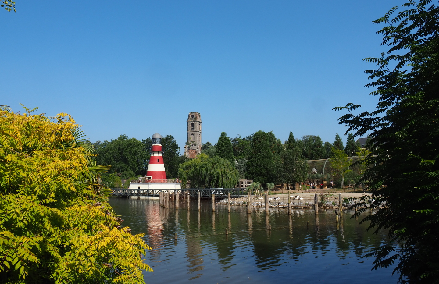 Part of Southern Cape (Australian area), lighthouse and old abbey tower, seen from the monkey island, 2021-09-02