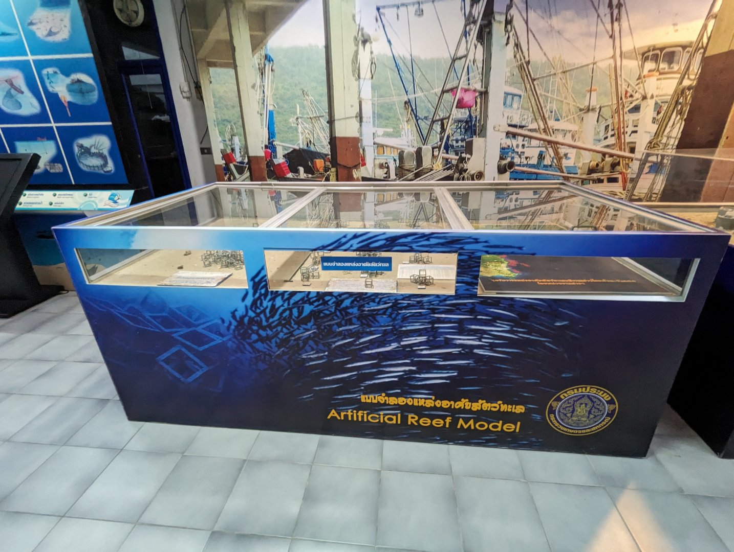 Part of the Artificial Reef Display - Rayong Aquarium