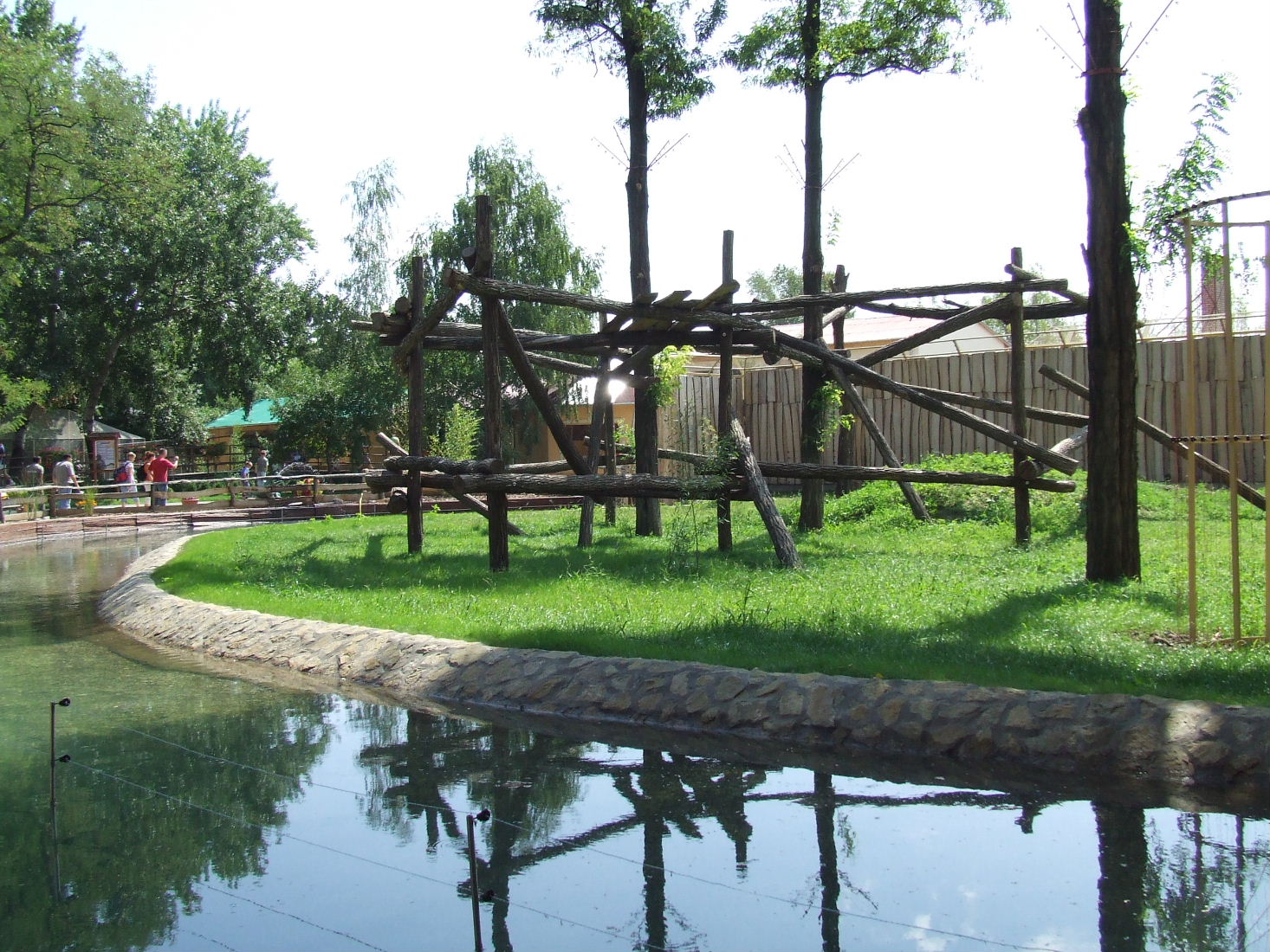 Part of the Chimpanzee enclosure @ Györ Zoo, Hungary