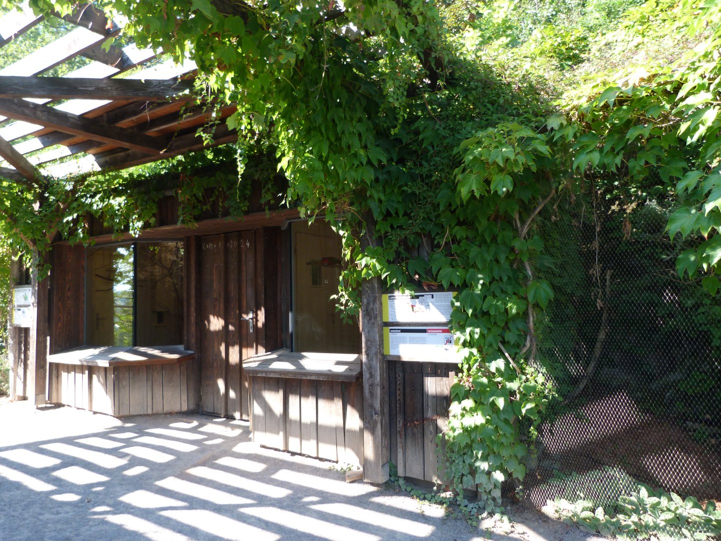 Part of the fig parrot and lorikeet exhibit complex -Zoo Praha (2025)