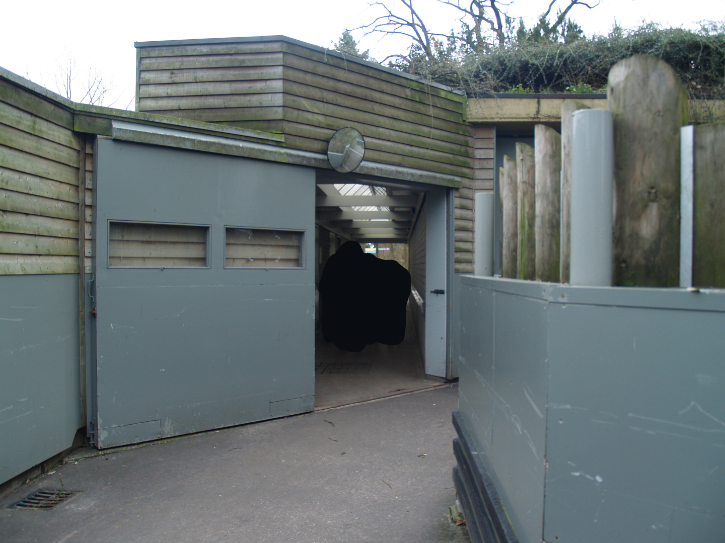 Passage between hippopotamus stable and outdoor exhibit, 2008-03-01