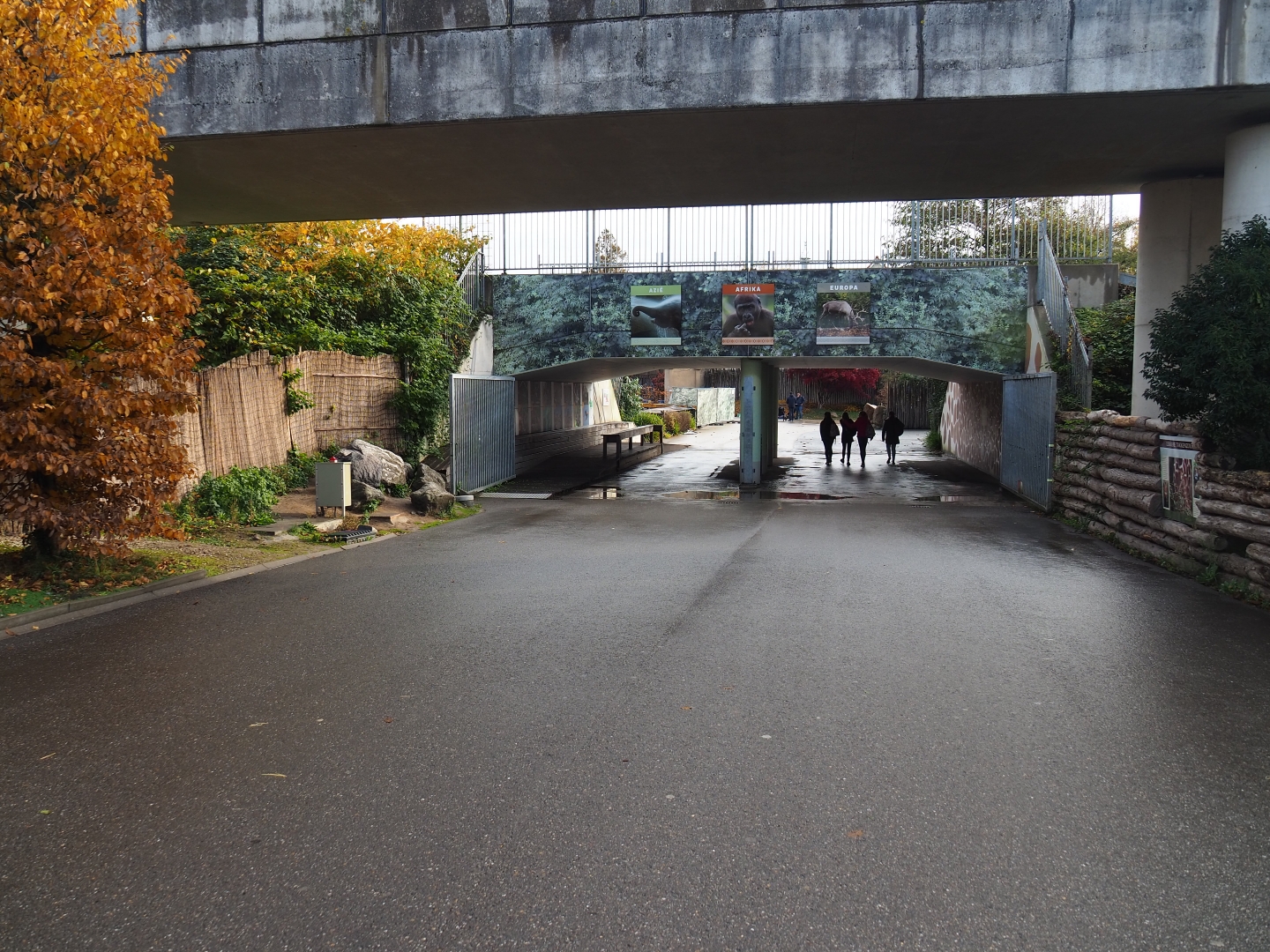 Passage under railway bridges to the Rivierahal side (Nov 10th, 2018)