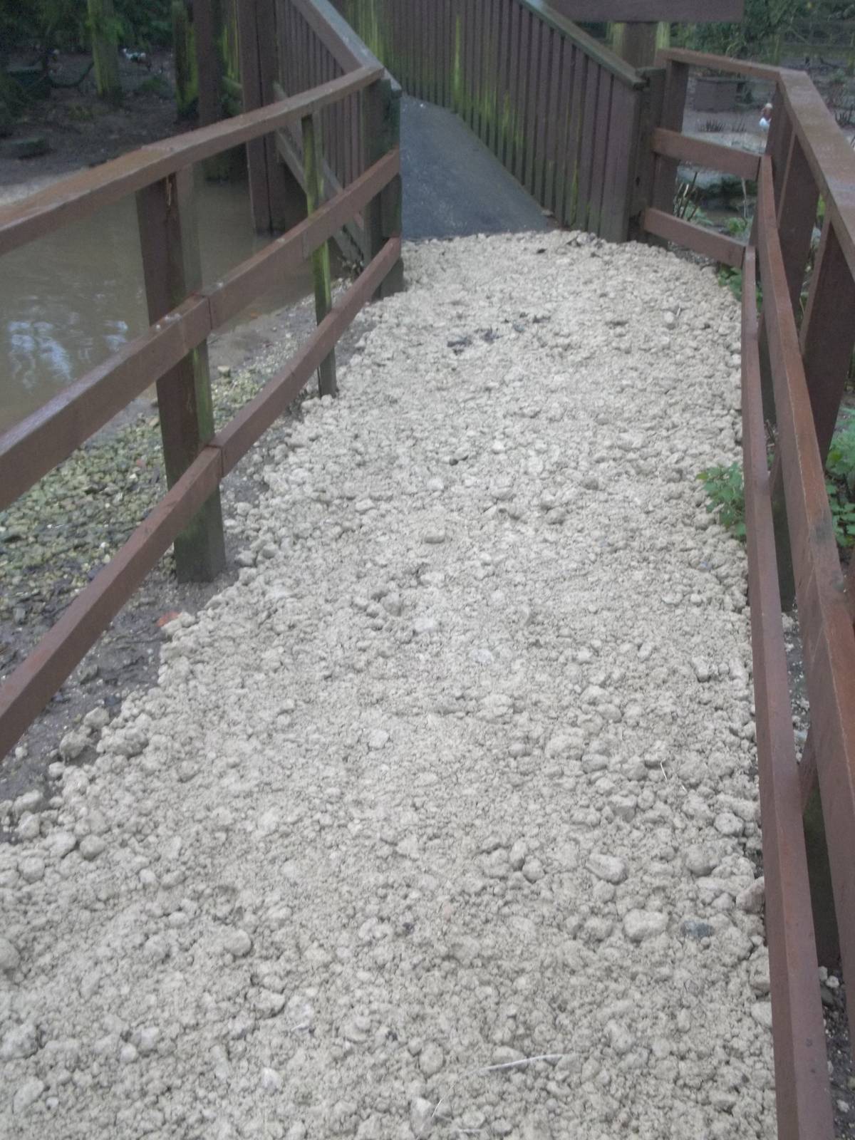 Path in walk-through aviary renewed by Keeper Ed, 22nd November 2014