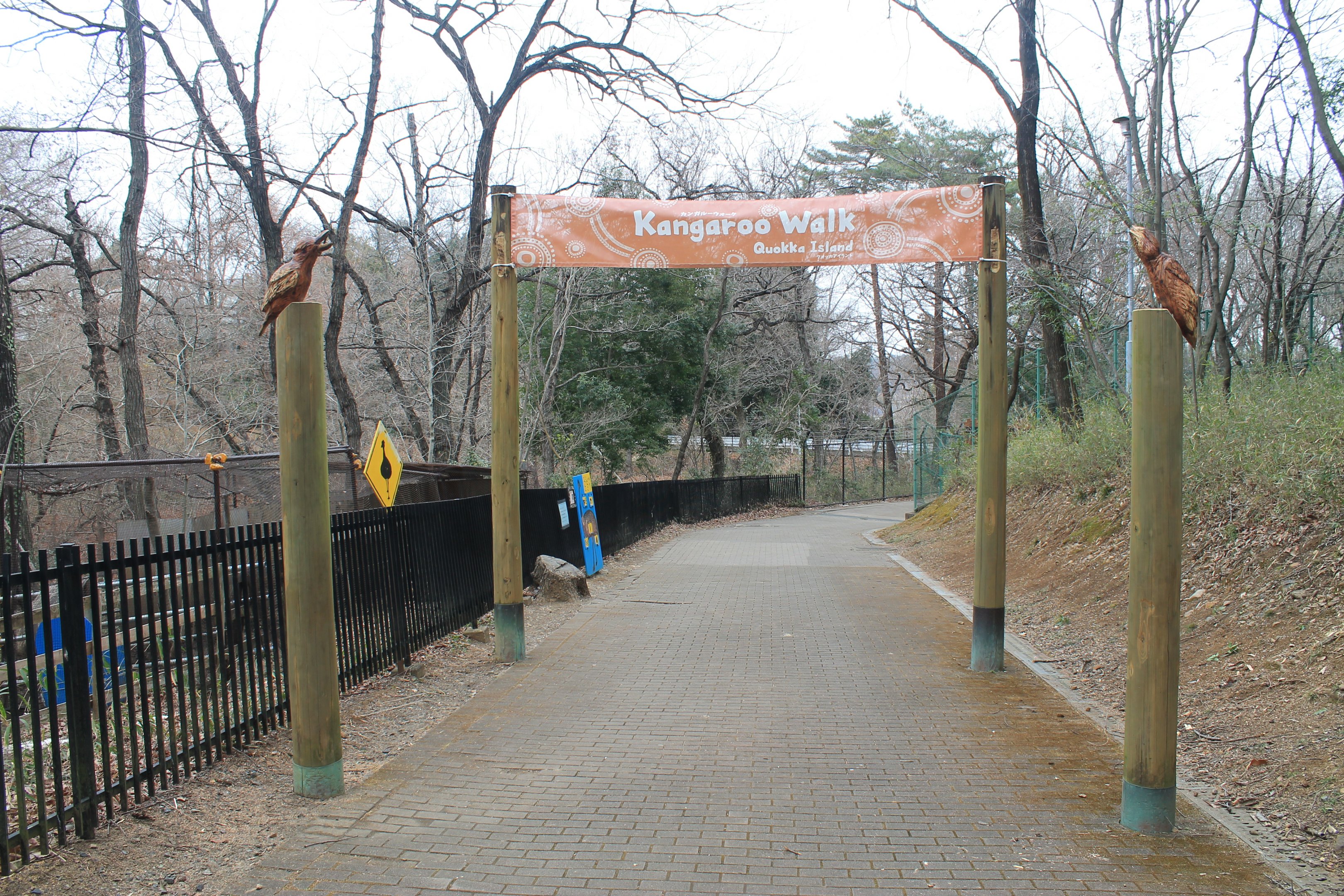 path to kangaroo walk-through - Saitama Childrens Zoo