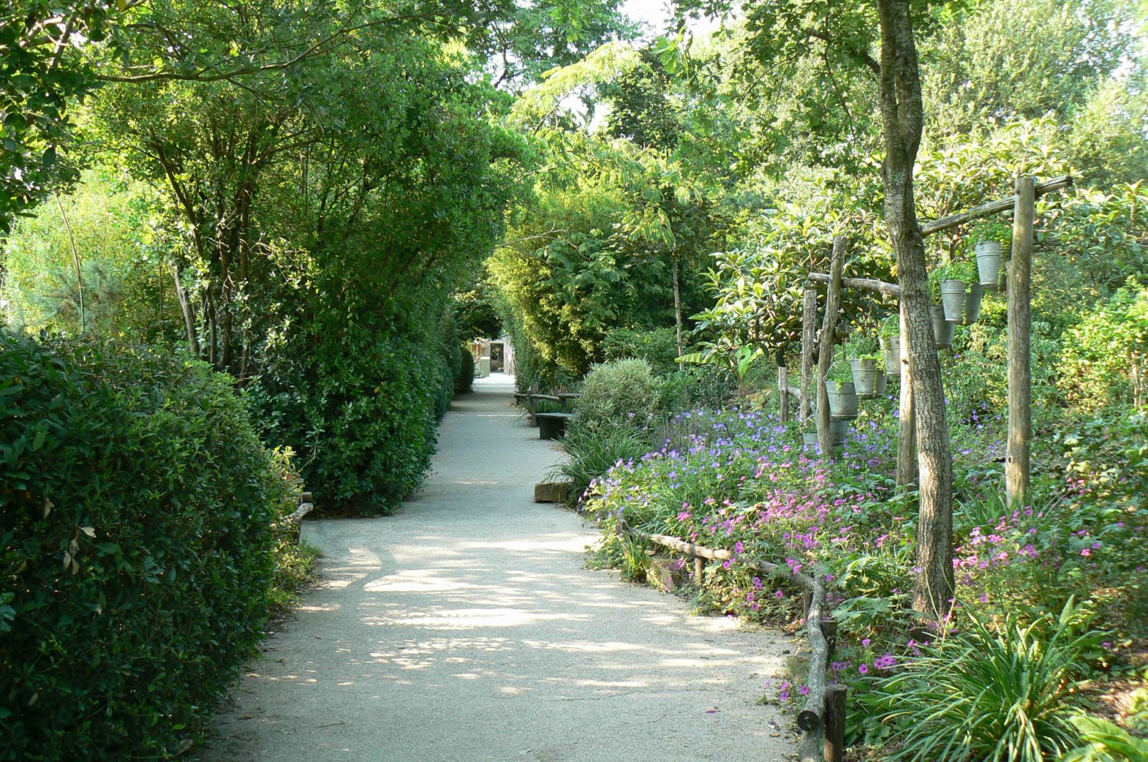Pathway between the car park and the entrance