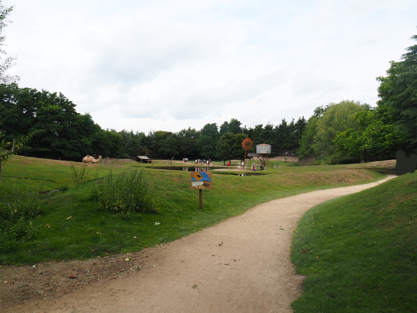 Pathway through the Australian Outback exhibit at the end of the zoo's main trail, 2019-08-11
