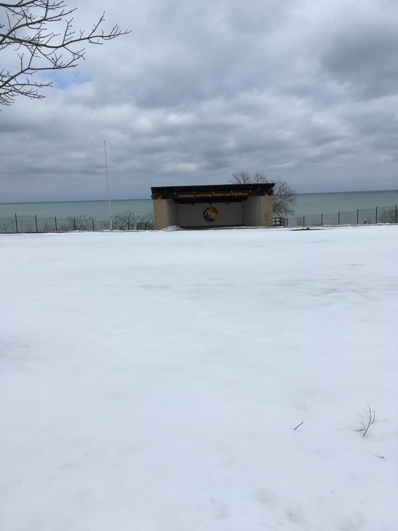 Pavilion and Lake Michigan