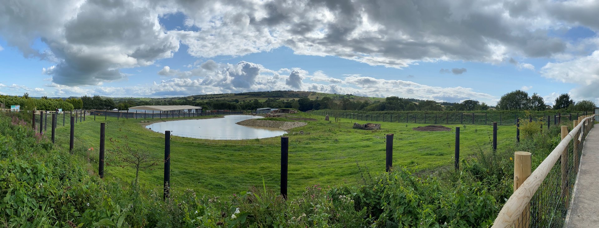 Peak Wildlife Park Polar bear enclosure, left paddock panoramic