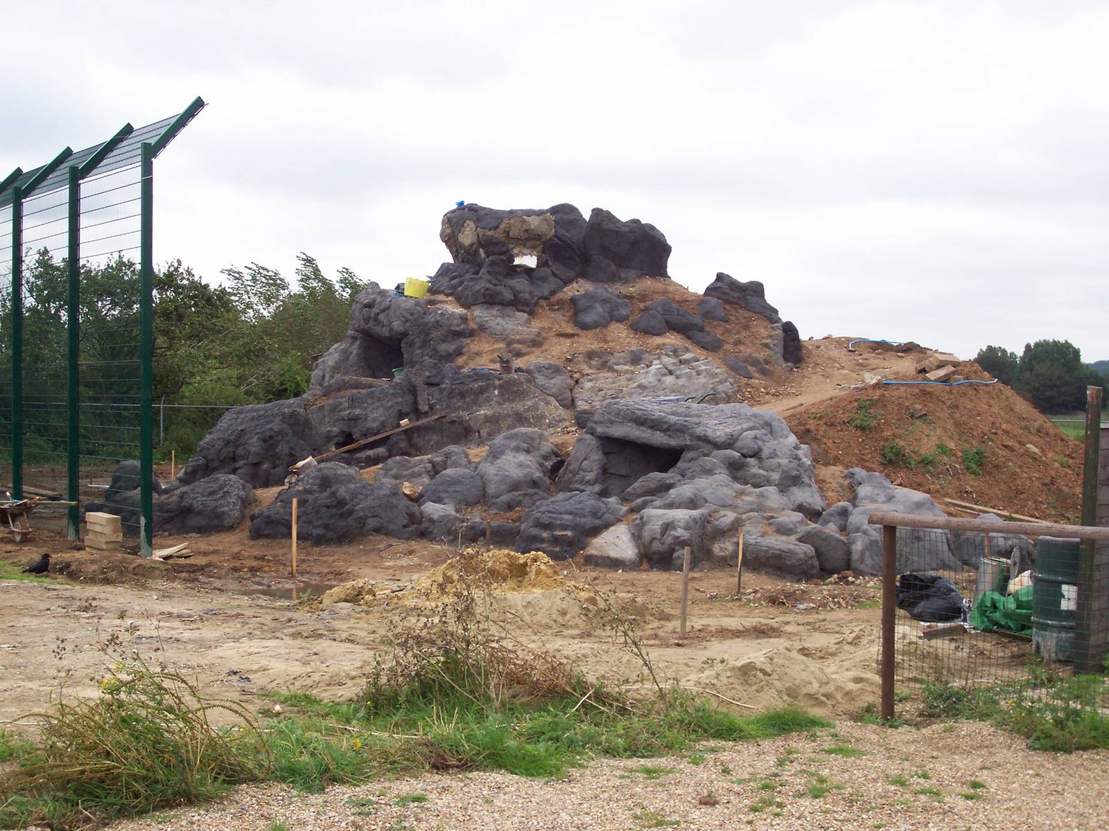 Pench enclosure under construction, IOW Zoo