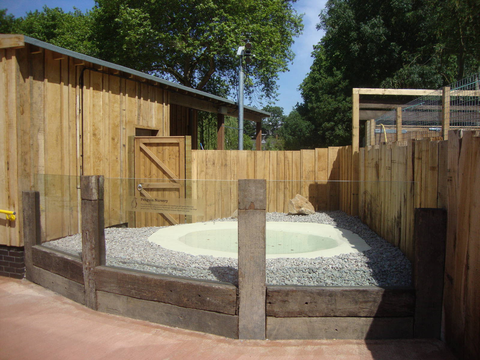 Penguin Beach - View of penguin rearing area.