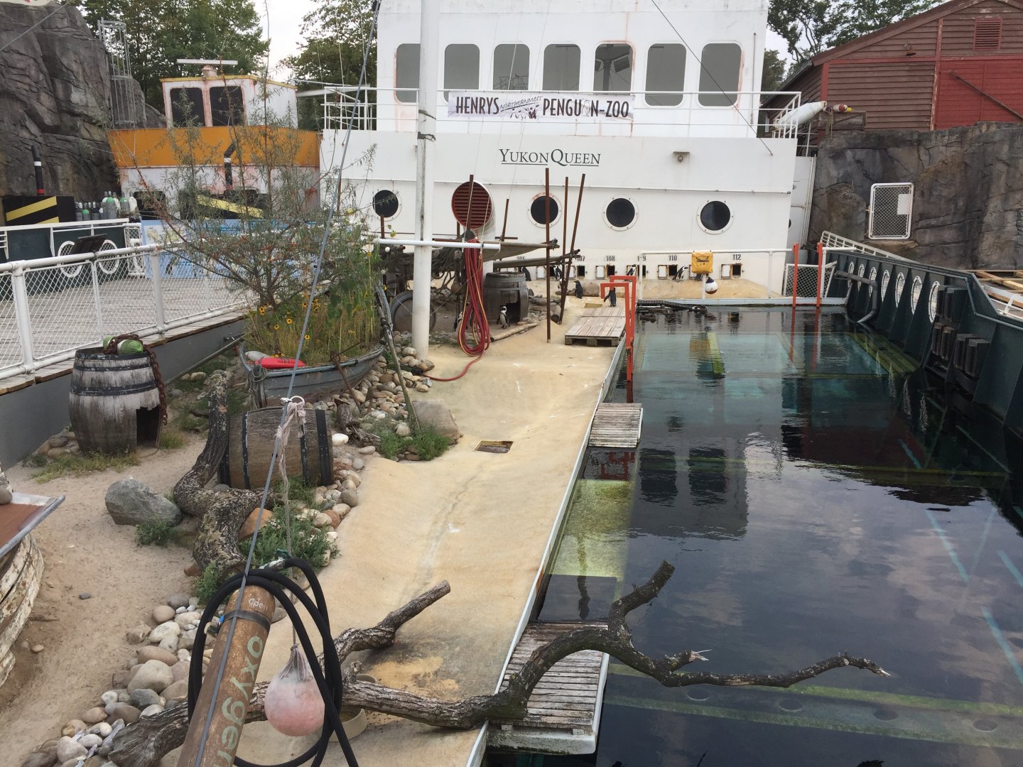 Penguin enclosure in Yukon Bay