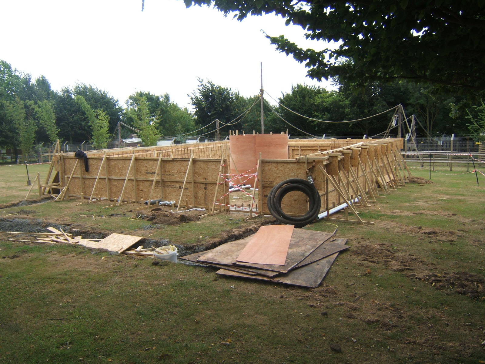Penguin enclosure under construction