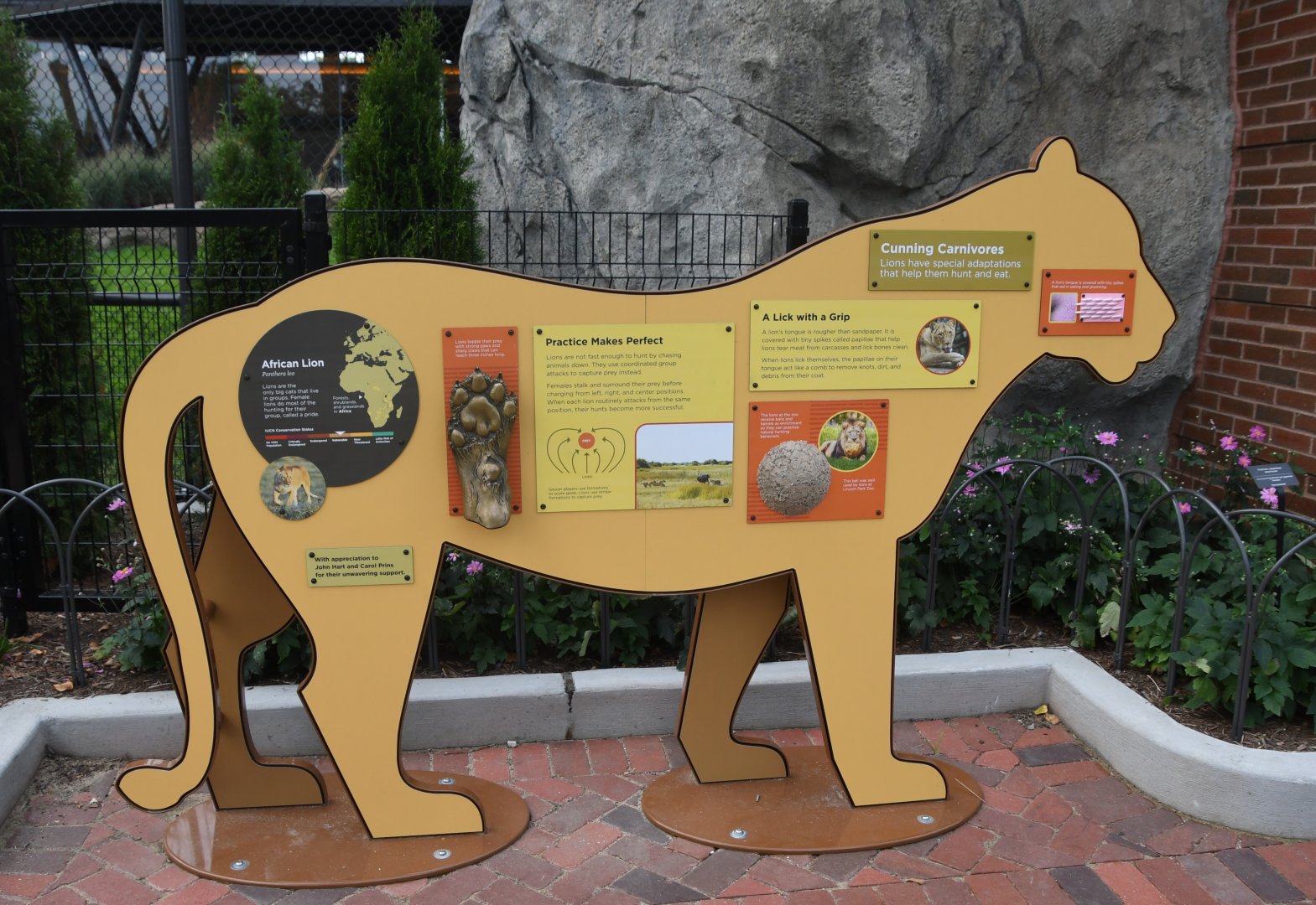 Pepper Family Wildlife Center - Lion Exhibit Signage