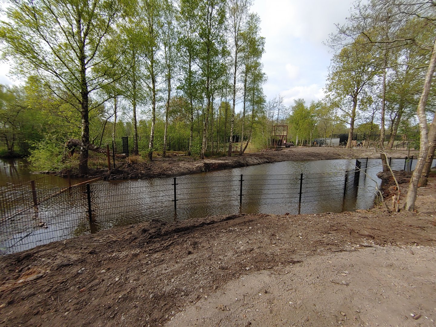 Père David's deer enclosure under construction