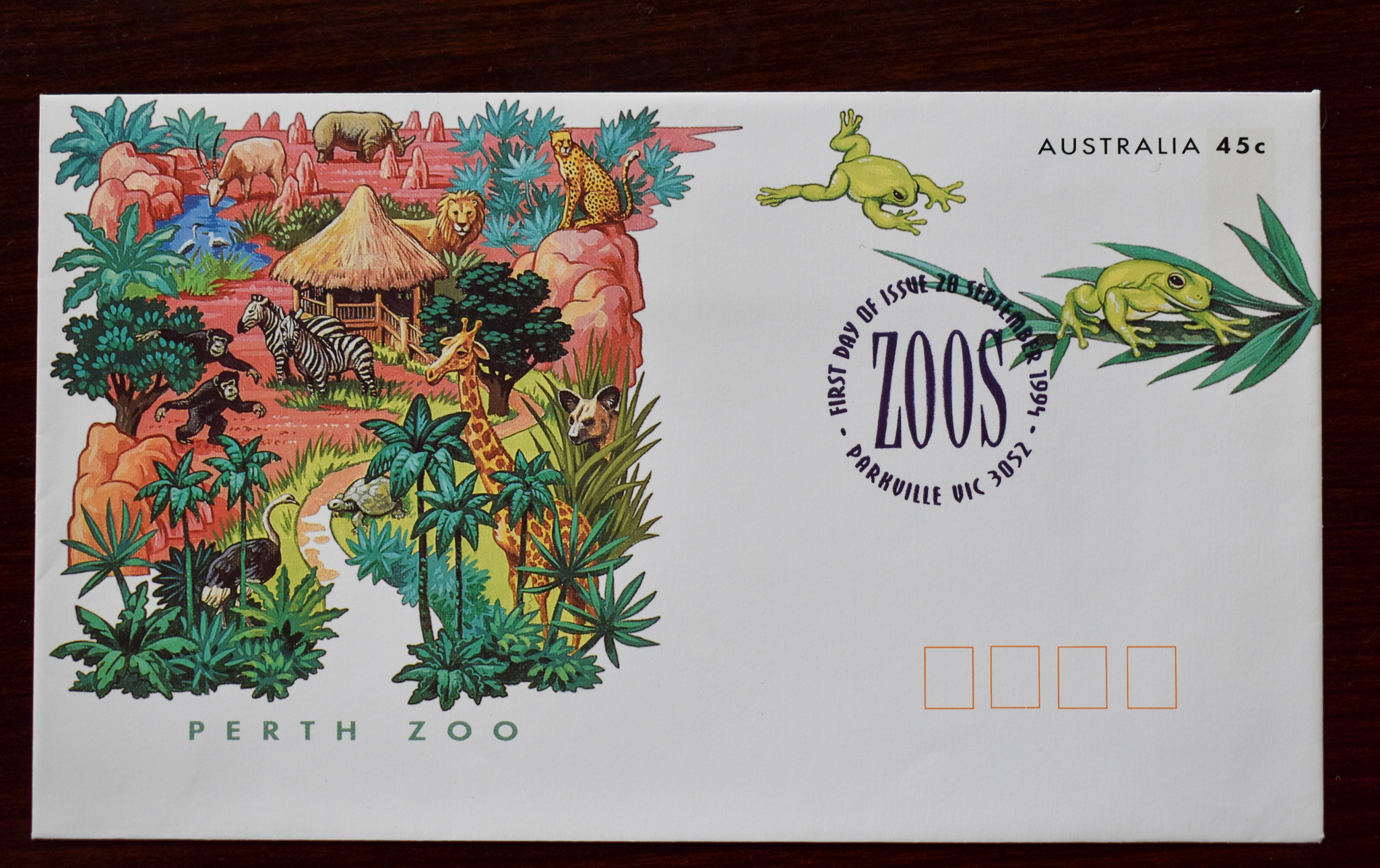 Perth Zoo (1994) - Pre-stamped Envelope