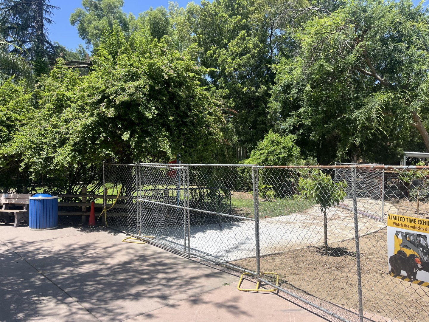 Petting zoo/sloth exhibit construction